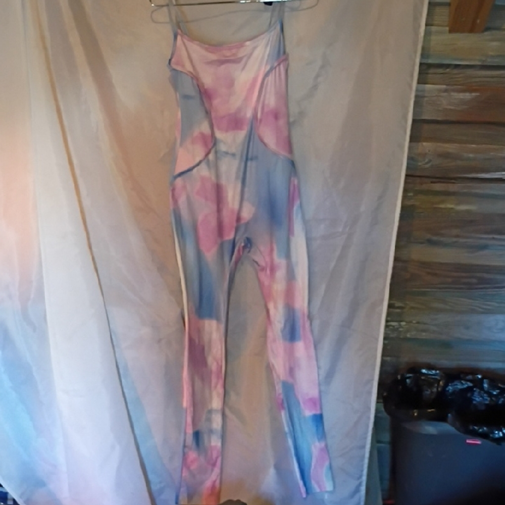 Tie-Dye Pastel Jumpsuit - Pink & Blue